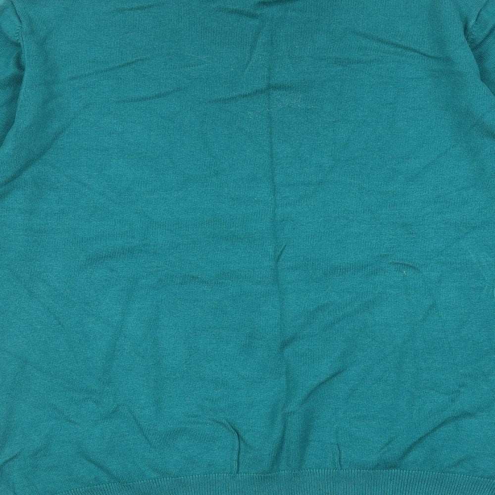 Paramour Womens Green Round Neck Viscose Pullover Jumper Size XL