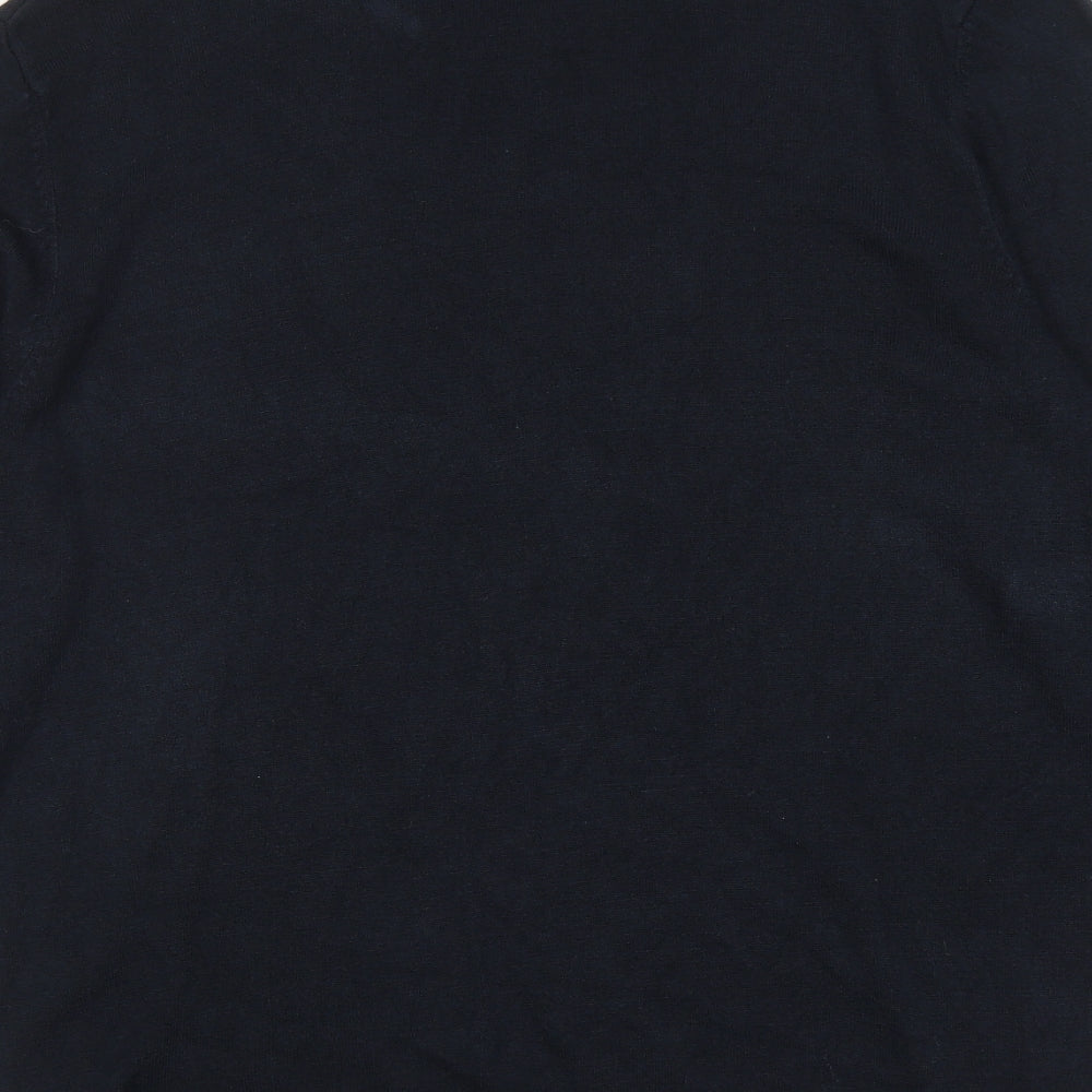Marks and Spencer Mens Blue Round Neck Acrylic Pullover Jumper Size L