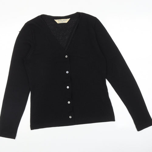 Dorothy Perkins Womens Black V-Neck Polyester Cardigan Jumper Size 12