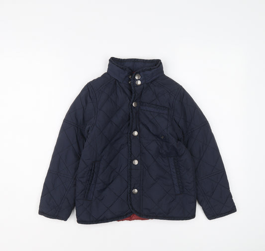NEXT Boys Blue Quilted Jacket Size 6 Years Snap