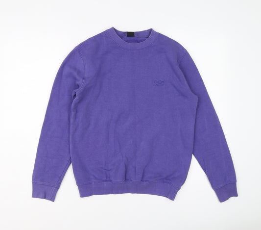 Cotton Traders Womens Purple Cotton Pullover Sweatshirt Size XS Pullover