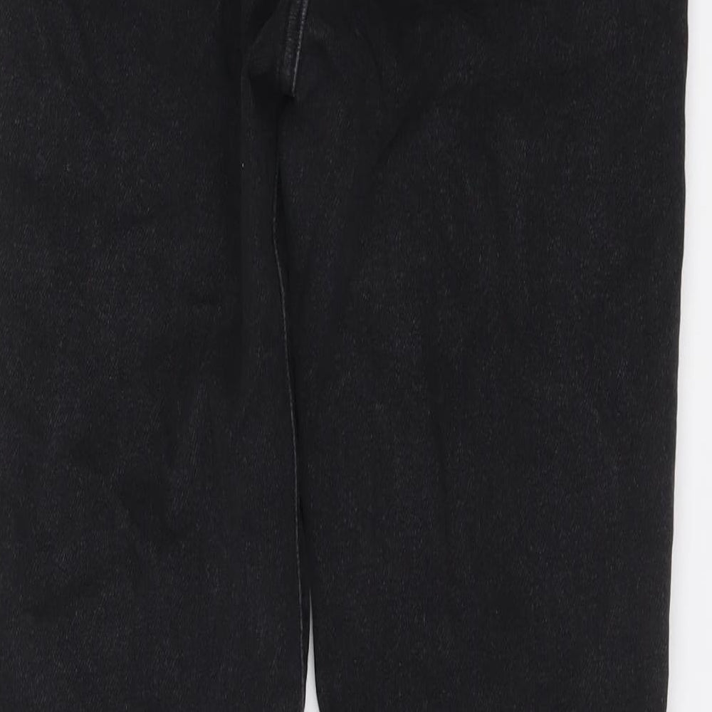 Zara Womens Black Cotton Skinny Jeans Size 8 L28 in Regular Button