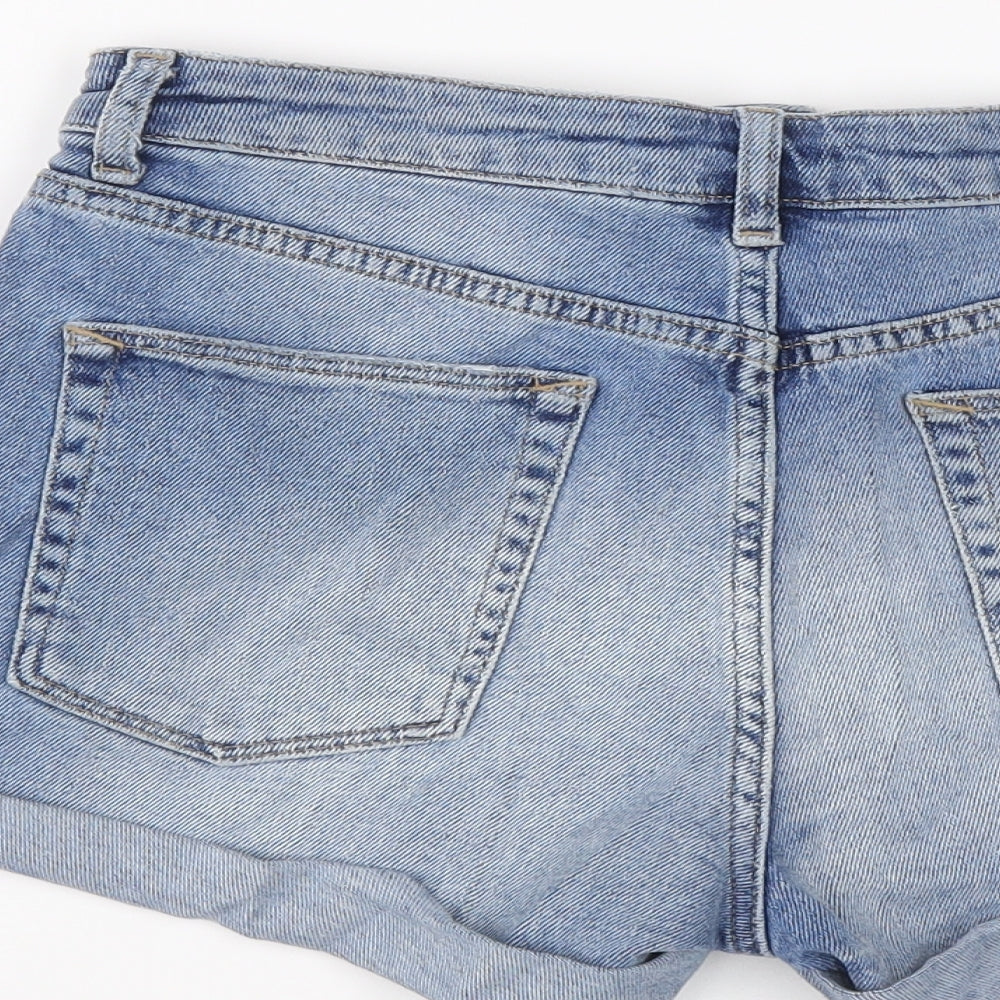 BDG Womens Blue Cotton Hot Pants Shorts Size M L3 in Regular Button