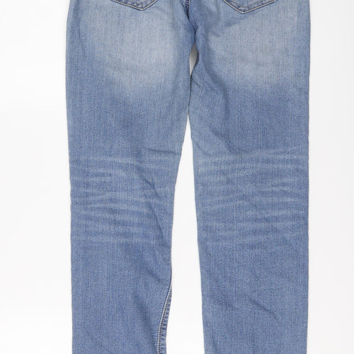 US Polo Assn. Womens Blue Cotton Straight Jeans Size 30 in L30 in Regular Button