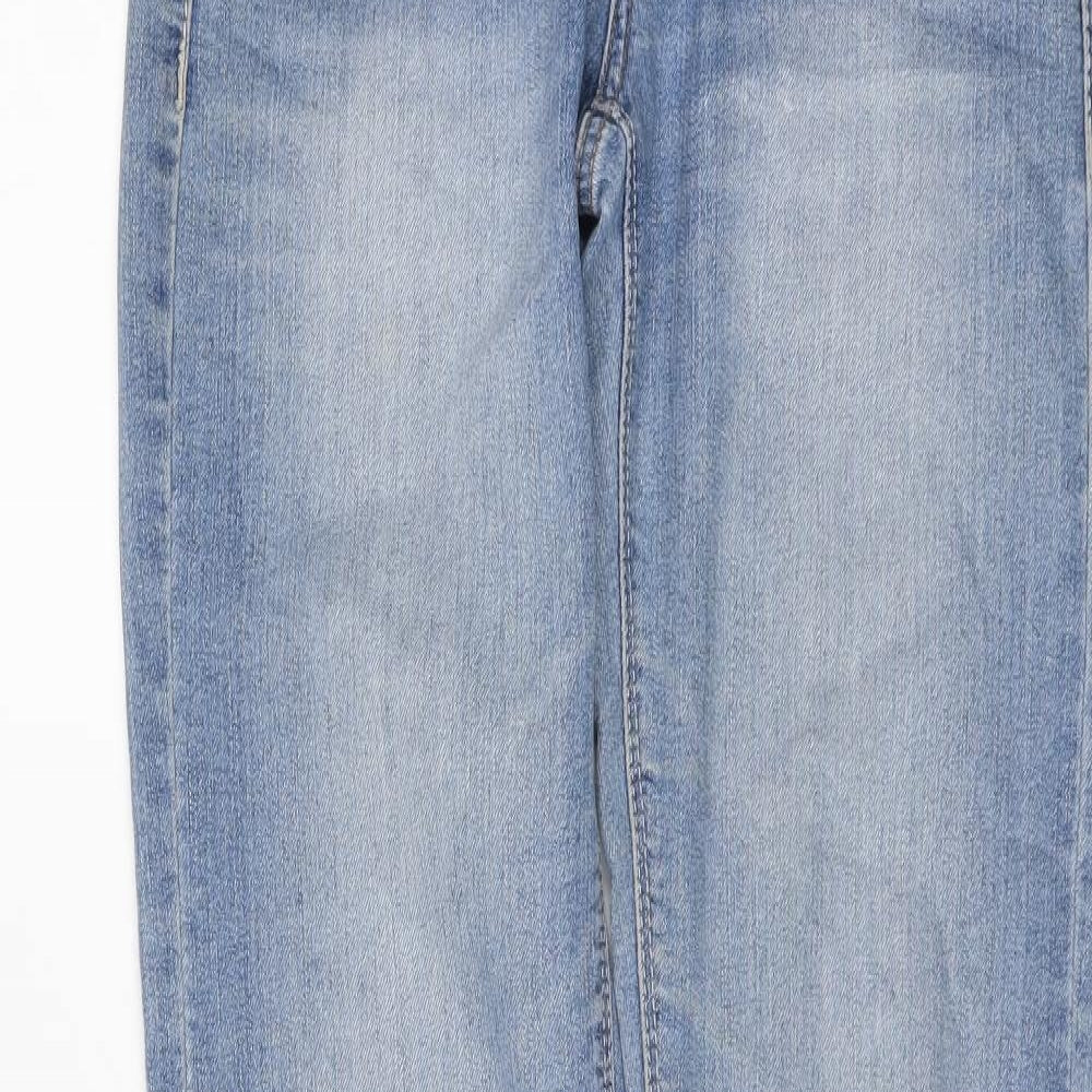 US Polo Assn. Womens Blue Cotton Straight Jeans Size 30 in L30 in Regular Button