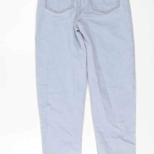 Denim & Co. Womens Blue Cotton Mom Jeans Size 4 L27 in Regular Button