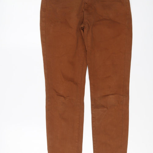 Uniqlo Womens Brown Cotton Skinny Jeans Size 28 in L29 in Regular Button