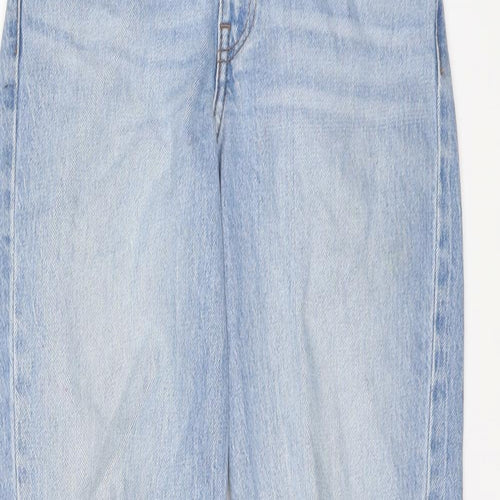 New Look Womens Blue Cotton Straight Jeans Size 6 L26 in Regular Button