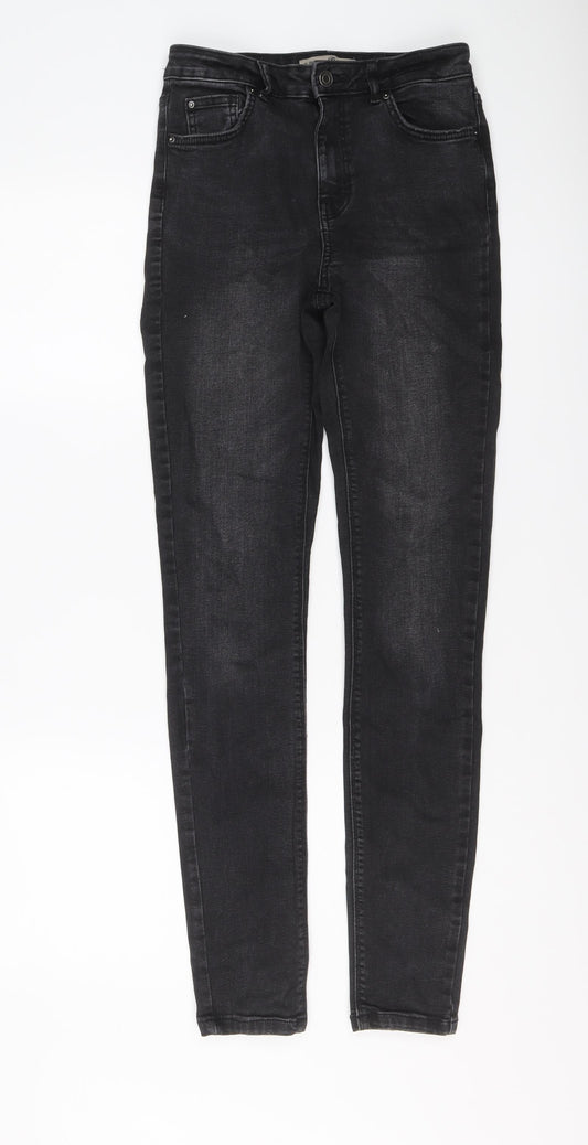 Denim & Co. Womens Black Cotton Skinny Jeans Size 10 L30 in Regular Button