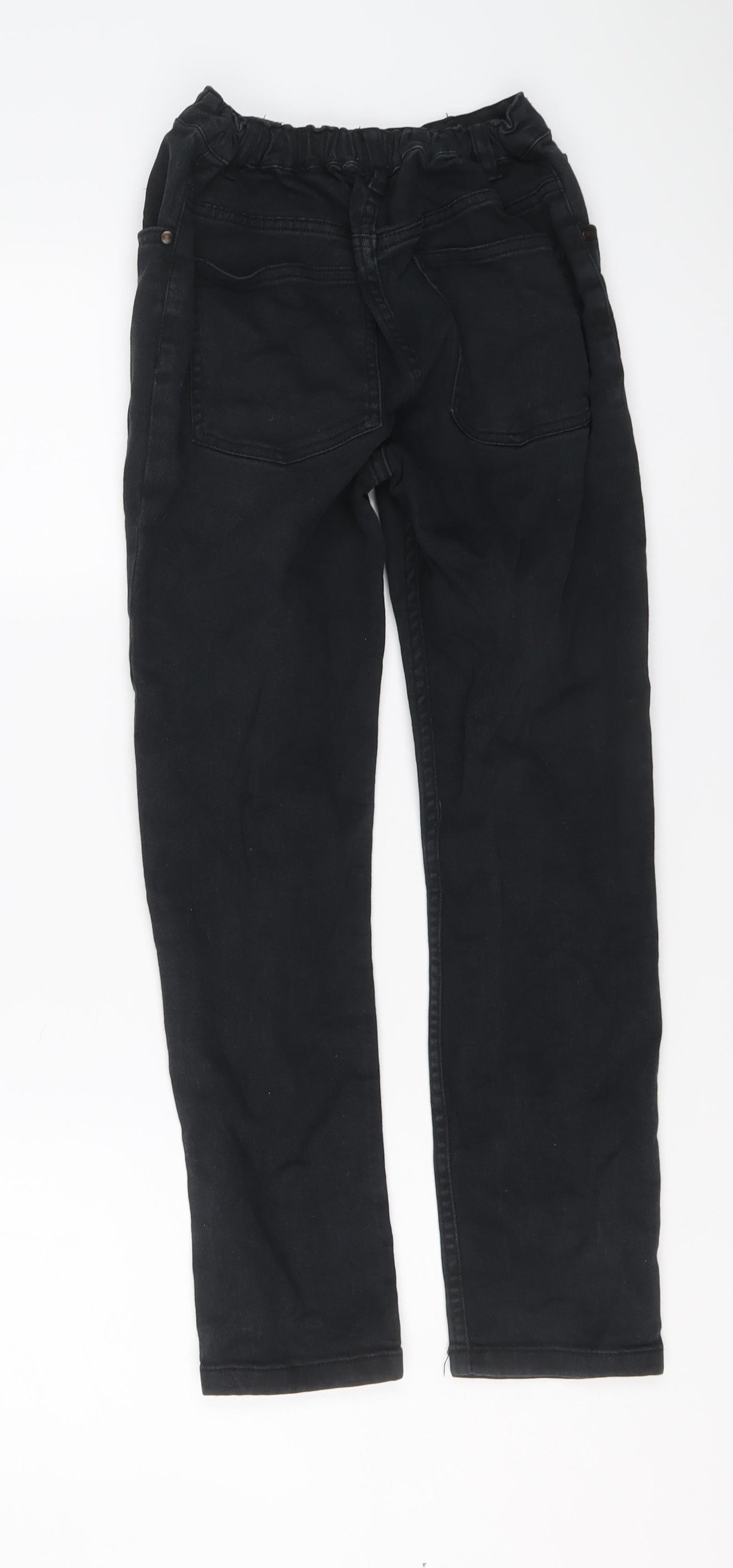 F&F Boys Black Cotton Straight Jeans Size 11-12 Years Regular Button