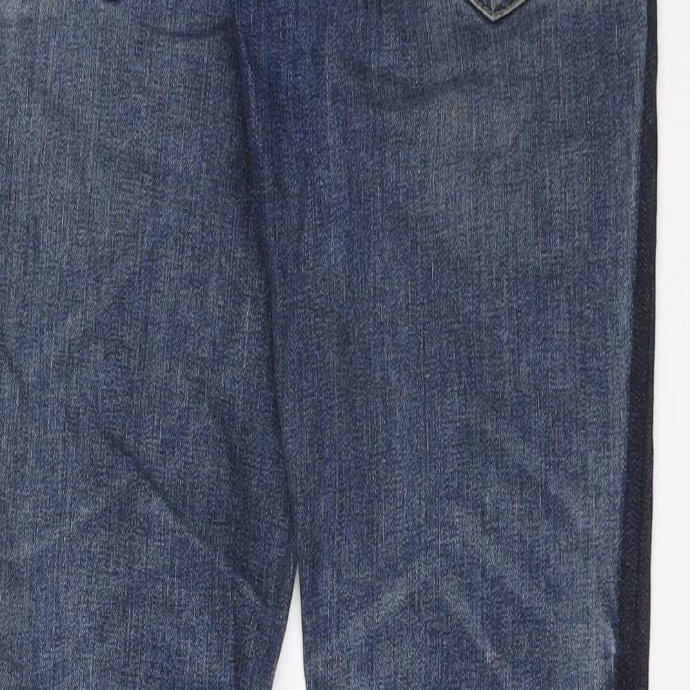 Burton Mens Blue Cotton Skinny Jeans Size 28 in L29 in Regular Button