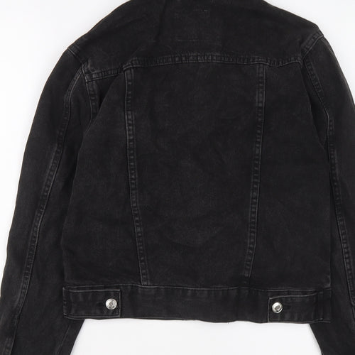 Denim & Co. Womens Black Jacket Size 6 Button