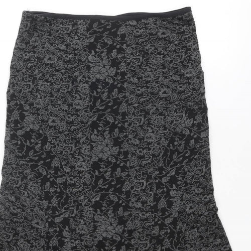 Per Una Womens Grey Geometric Acrylic Swing Skirt Size 14