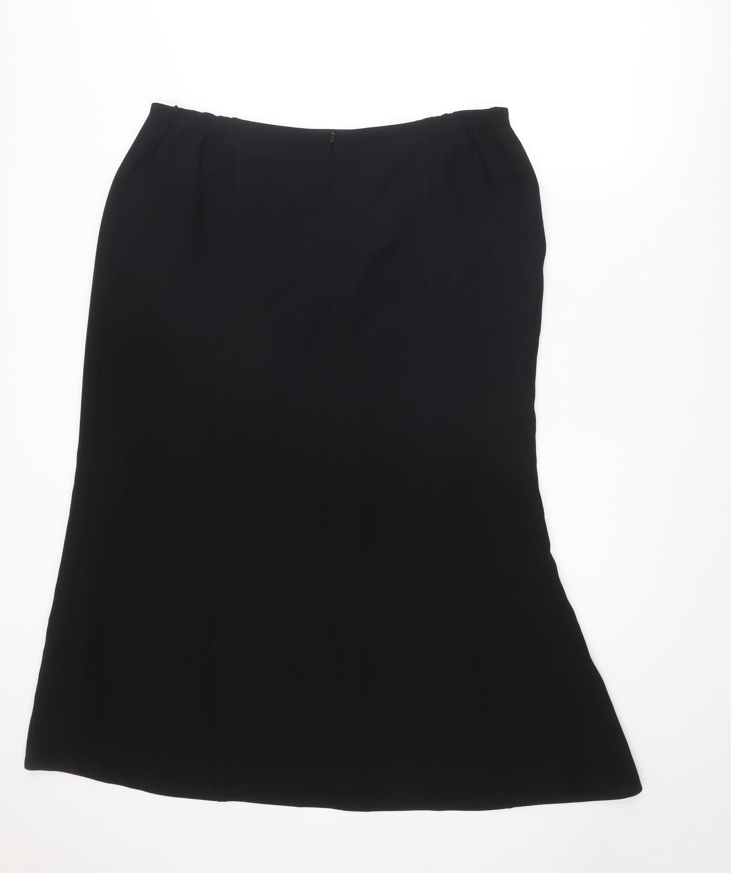 Ann Harvey Womens Black Polyester A-Line Skirt Size 18 Zip