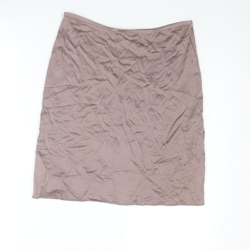Boss Womens Brown Cotton A-Line Skirt Size M