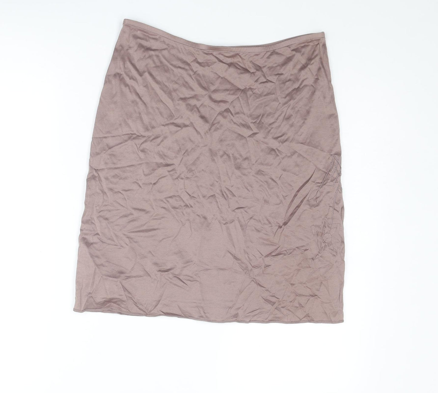 Boss Womens Brown Cotton A-Line Skirt Size M