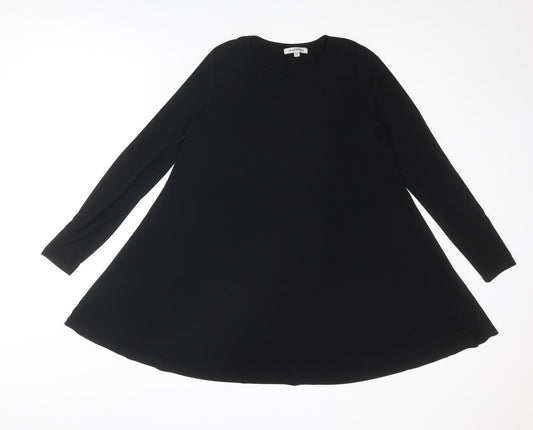 Glamorous Womens Black Polyester A-Line Size XS Round Neck Pullover