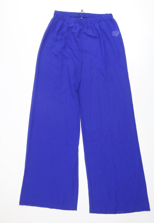 Boohoo Womens Blue Polyester Jogger Trousers Size L Regular