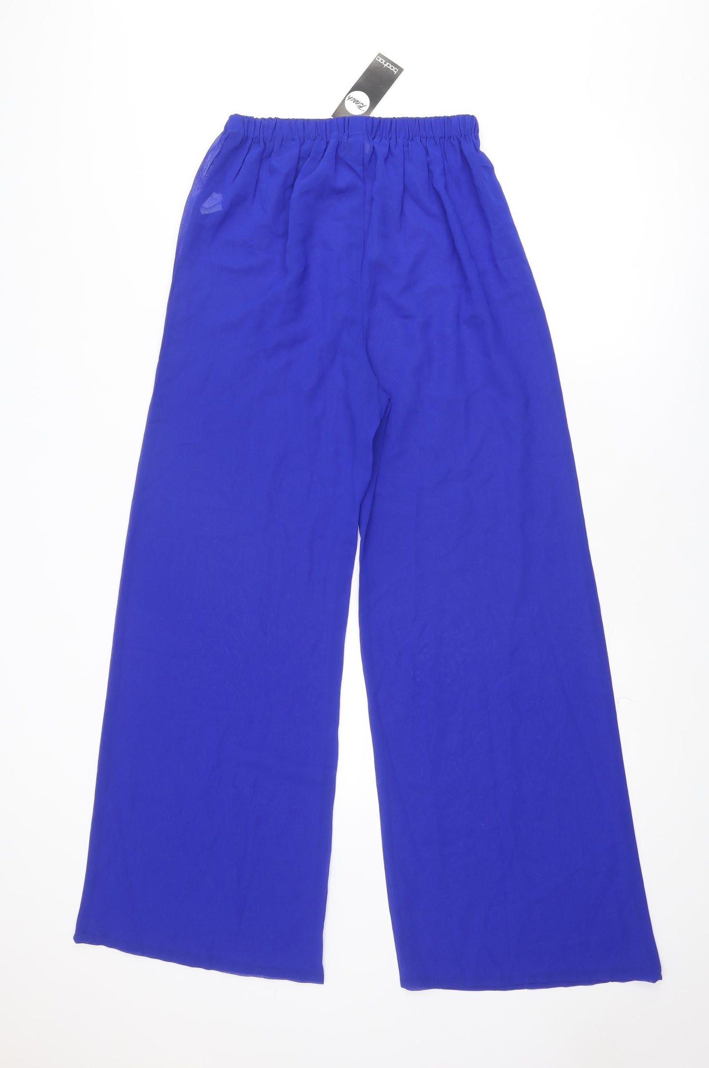 Boohoo Womens Blue Polyester Jogger Trousers Size L Regular