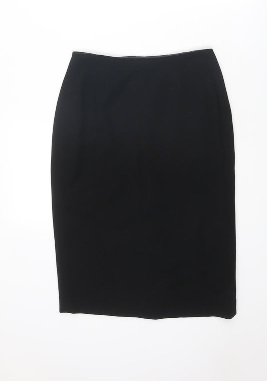 Hobbs Womens Black Polyester A-Line Skirt Size 8 Zip