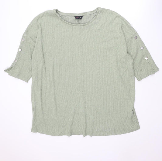 Yours Womens Grey Polyester Basic T-Shirt Size 22 Round Neck - Size 22-24
