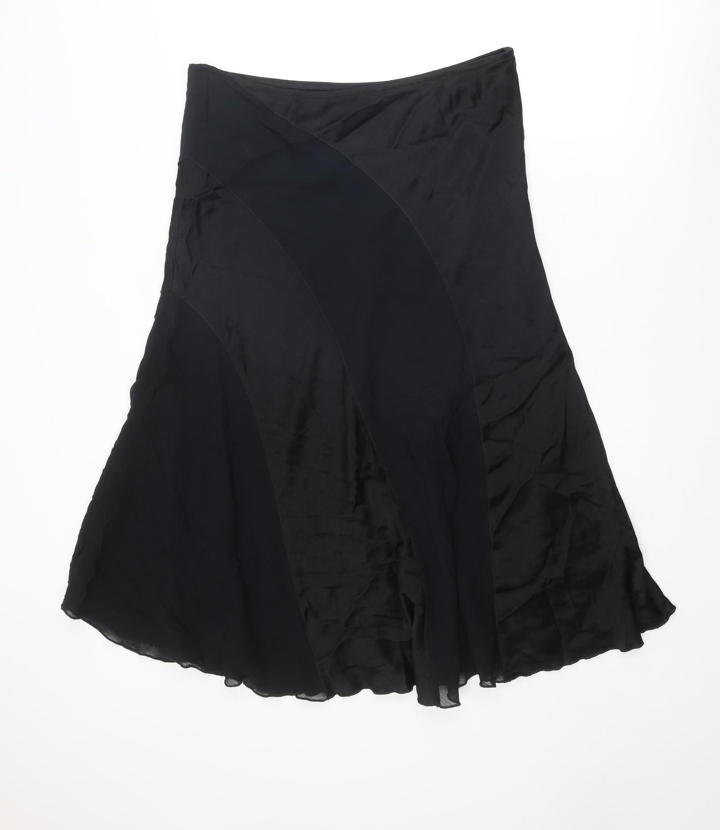 Per Una Womens Black Viscose Swing Skirt Size 16