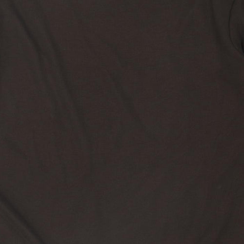 Per Una Womens Brown Polyester Basic Blouse Size 14 Scoop Neck