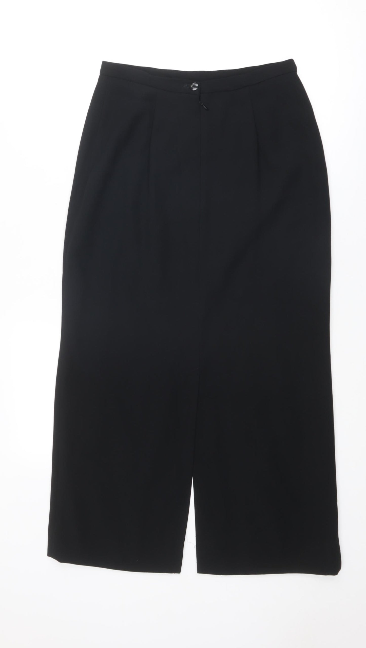 Principles Womens Black Polyester A-Line Skirt Size 12 Zip