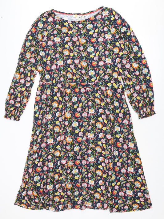 Boden Womens Multicoloured Floral Viscose A-Line Size 20 Round Neck Pullover