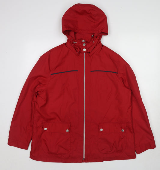 David Barry Womens Red Jacket Size 20 Zip