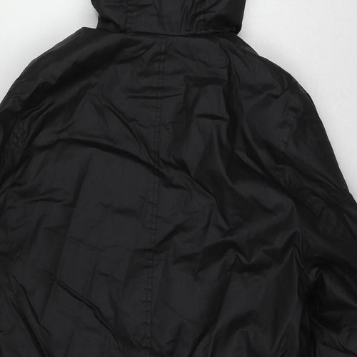 Marks and Spencer Womens Black Parka Coat Size 10 Zip