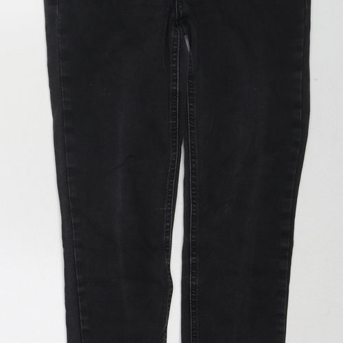 River Island Womens Black Cotton Skinny Jeans Size 12 Regular Zip