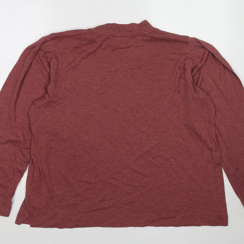 NEXT Womens Red Mock Neck Cotton Pullover Jumper Size 22