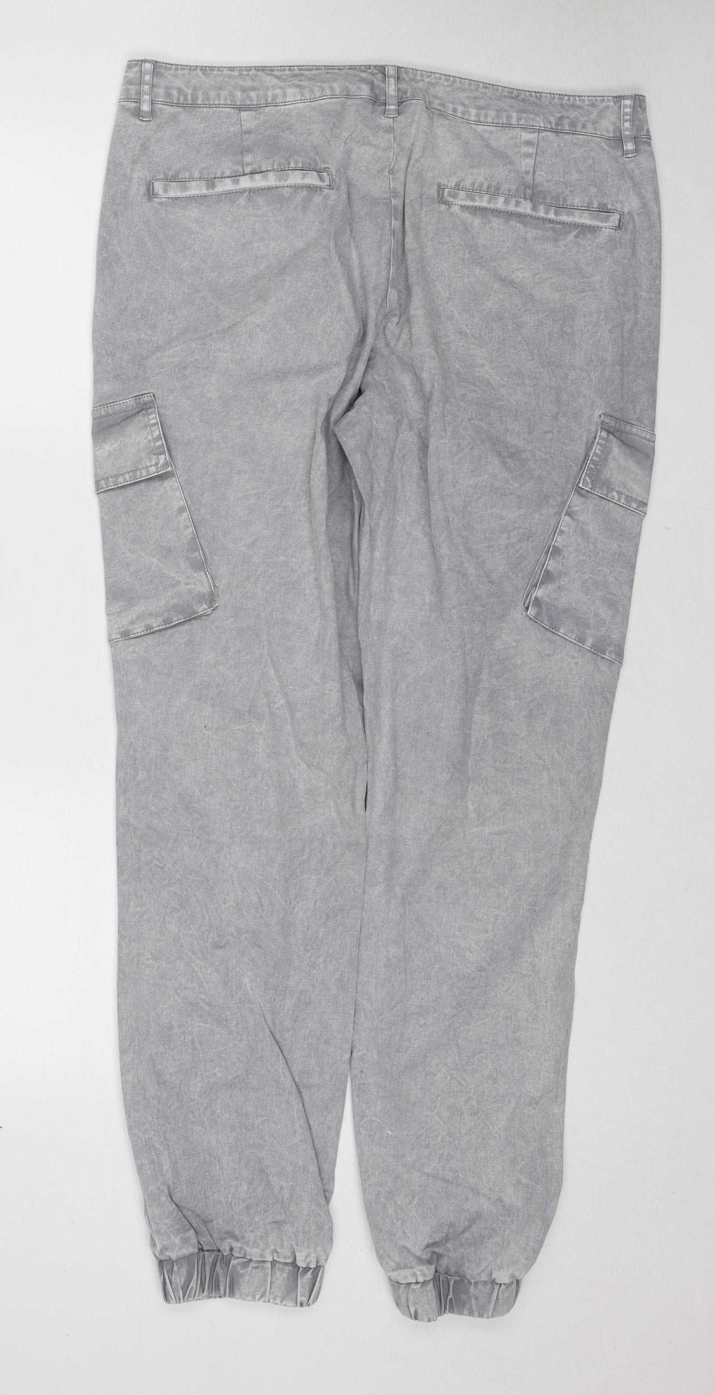 ASOS Mens Grey Cotton Tapered Jeans Size 36 in L32 in Regular Button