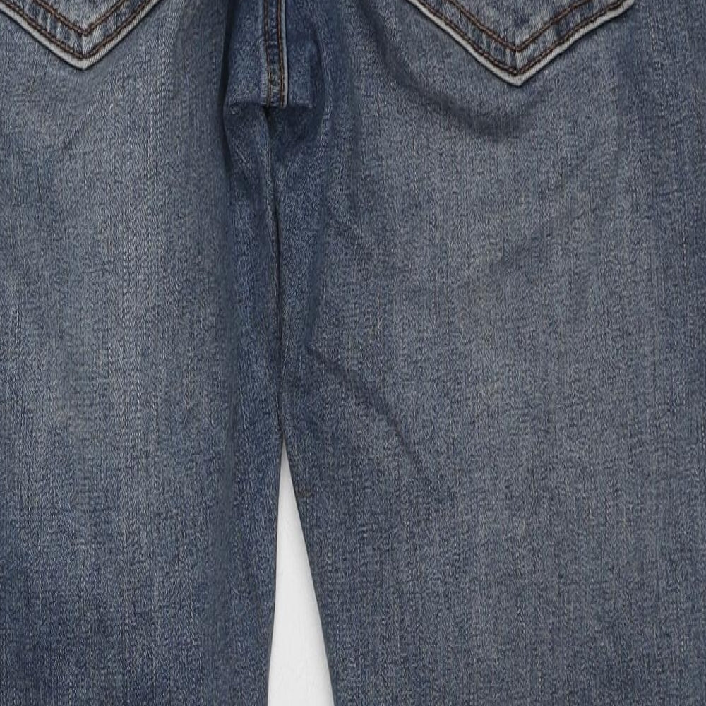 NEXT Mens Blue Cotton Straight Jeans Size 30 in Slim Zip