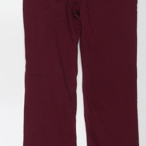 Marks and Spencer Womens Red Cotton Straight Jeans Size 10 Regular Zip