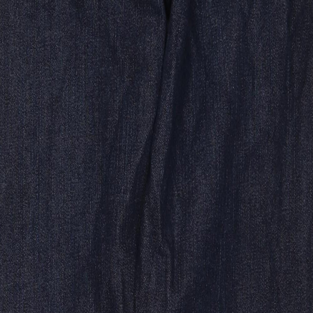 Timberland Mens Blue Cotton Wide-Leg Jeans Size 36 in Regular Zip