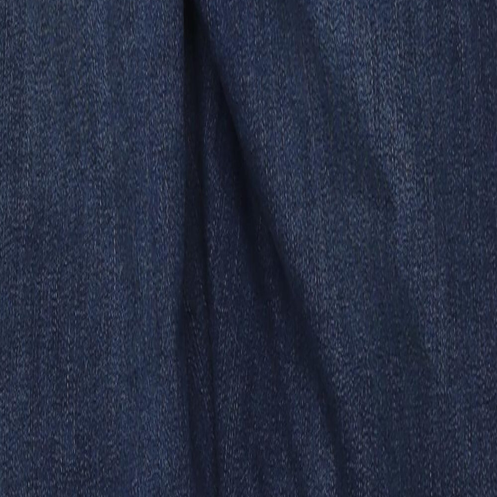 Stradivarius Womens Blue Cotton Skinny Jeans Size 12 Regular Zip