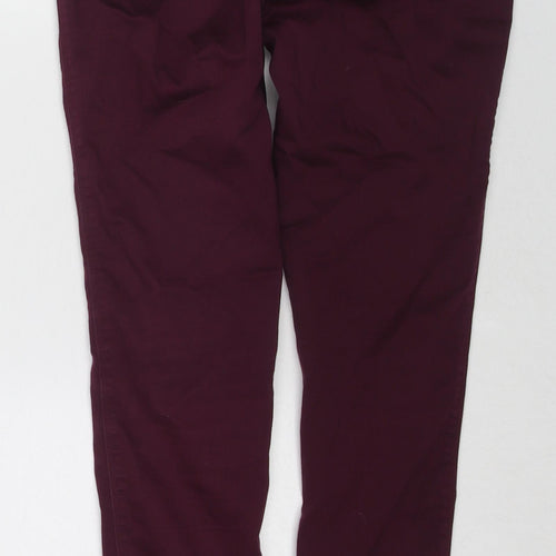NEXT Womens Purple Cotton Straight Jeans Size 10 Regular Zip