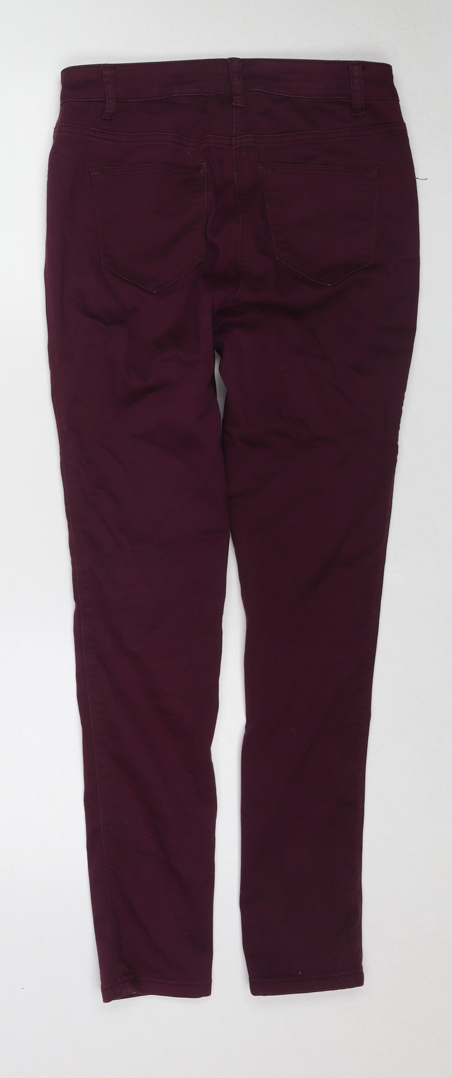 NEXT Womens Purple Cotton Straight Jeans Size 10 Regular Zip