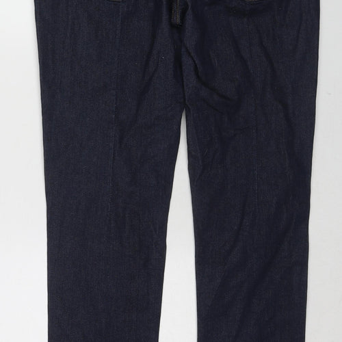 Bench Womens Blue Cotton Straight Jeans Size 32 in L30 in Regular Zip