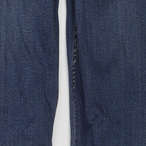 French Connection Womens Blue Cotton Skinny Jeans Size 12 Regular Zip