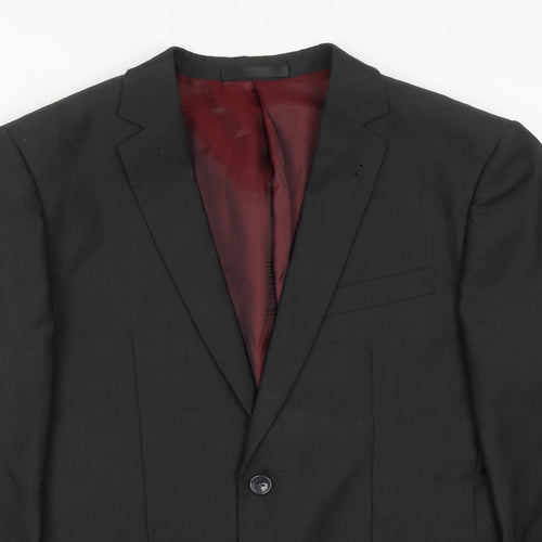 Marc Darcy Mens Grey Polyester Jacket Suit Jacket Size 40 Regular