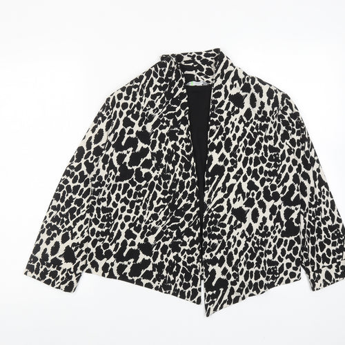 Marks and Spencer Womens Ivory Geometric Jacket Blazer Size 14