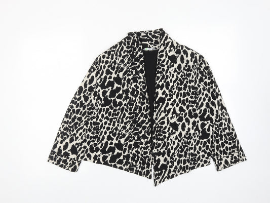 Marks and Spencer Womens Ivory Geometric Jacket Blazer Size 14