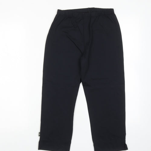 Marks and Spencer Womens Black Polyamide Capri Trousers Size 10 Regular Pullover