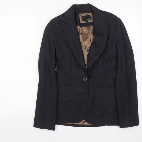 NEXT Womens Blue Polyester Jacket Suit Jacket Size 8