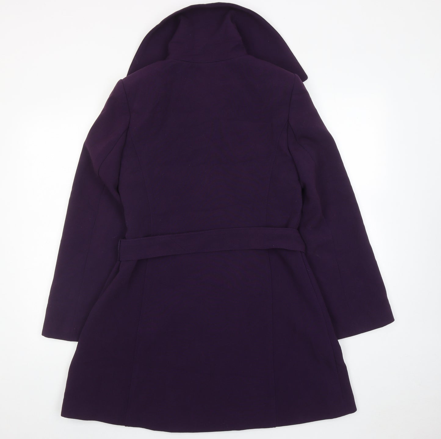 Sophie Gray Womens Purple Overcoat Coat Size 10 Button