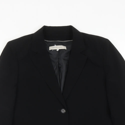 Gerard Darel Womens Black Polyester Jacket Suit Jacket Size 14
