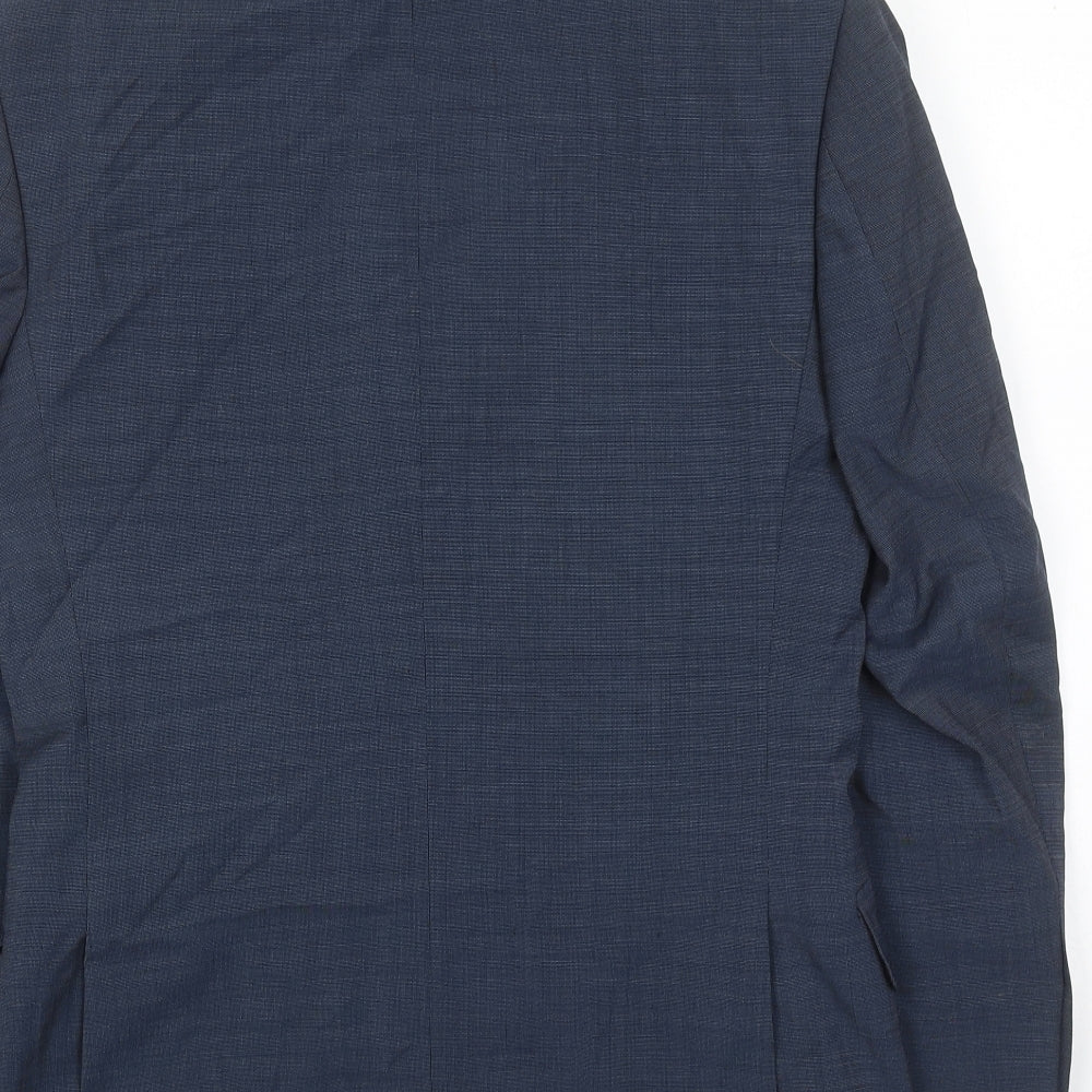 Ben Sherman Mens Blue Polyester Jacket Suit Jacket Size 36 Regular